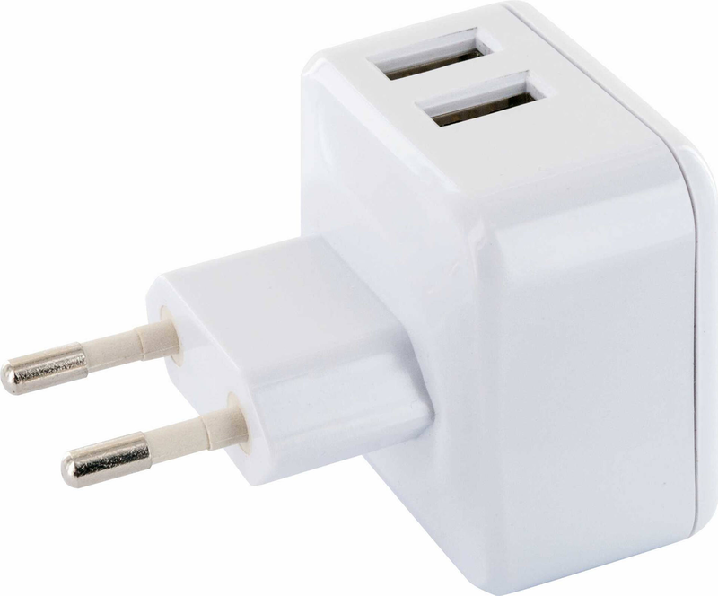 Schwaiger power4you standard / power adapter / 2.4 a / 2 output connectors (USB) / white, , medium-null