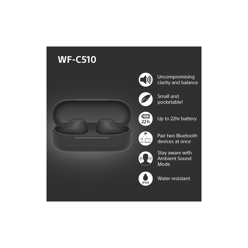 Sony in-ear wireless earphones wf-c510-null