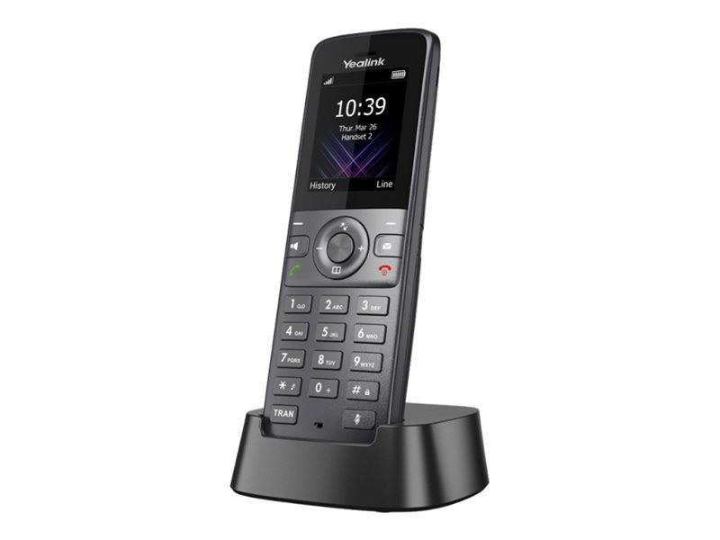 Yealink w74h professional cordless dect handset bluetooth 5.1 1.8-inch colour display 24h talk handset only grey-null