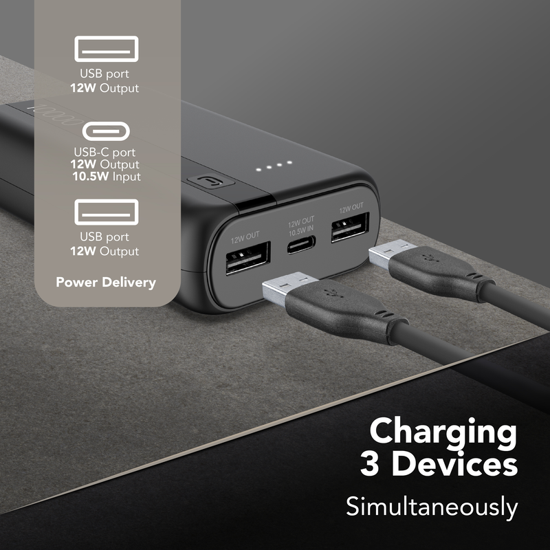 Cellularline pbentry10000k power bank 10000mAh 12w-null