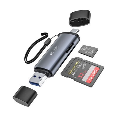 Tech-protect ultraboost card reader sd/microsd gray, , medium