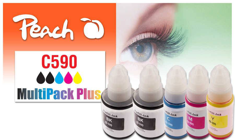 Peach combi pack plus, compatible with canon gi-590, , medium-null