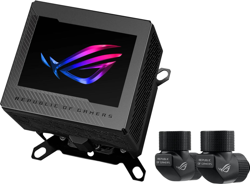 Asus rog ryujin III wb CPU water block custom loop 3.5 inch lcd copper cold plate embedded vrm fan lga1700 am5 am4 black-null