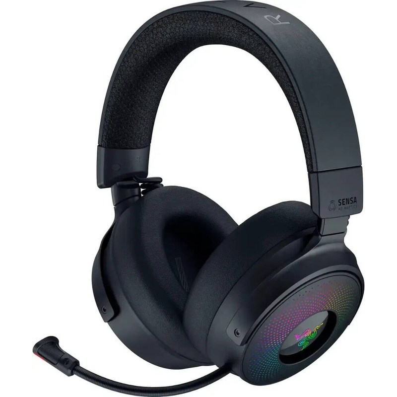 Razer kraken v4 pro wireless 7.1 rgb gaming headset sound card haptic feedback-null