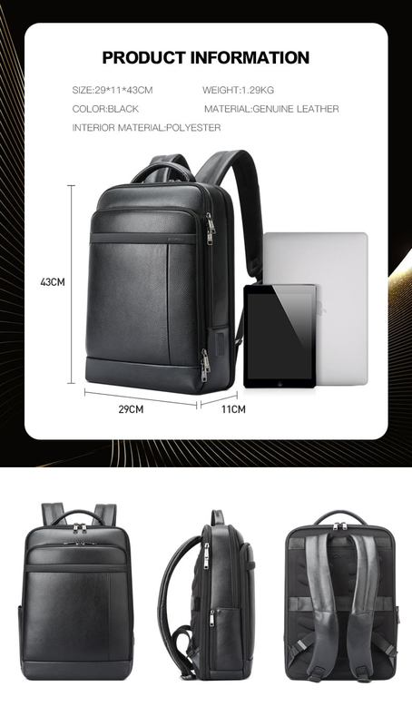 Bopai verano leather laptop backpack 15.6&Prime;, , medium-null