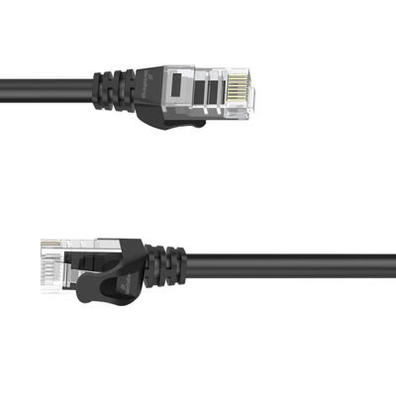 Mediarange network patch cable cat6, 10m, rj 45, black, , medium-null