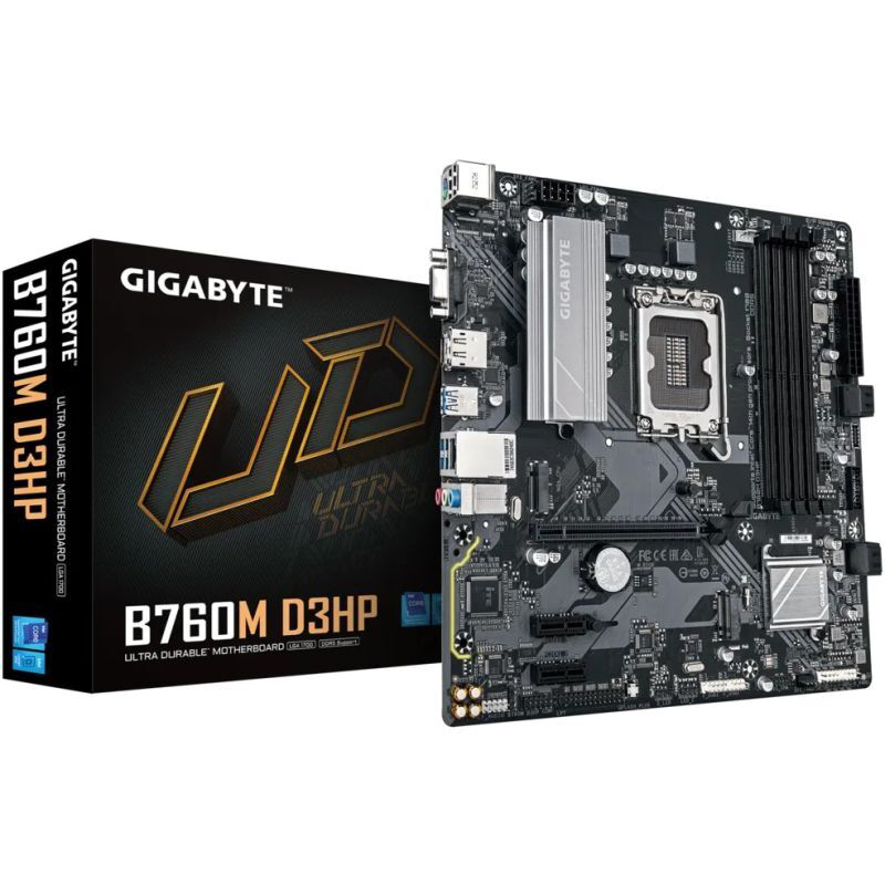 B760m d3hp ddr5 motherboard micro atx lga1700 (gen12,13,14) gigabyte, , medium-null