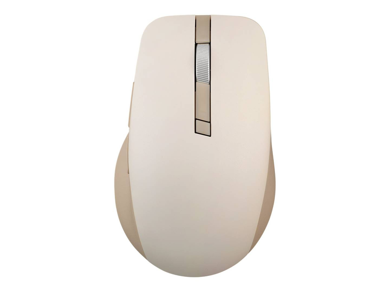 Asus smarto md200 silent plus wireless mouse dual-mode bluetooth 5.0 2.4GHz 3 devices 4200 dpi silent oat milk-null