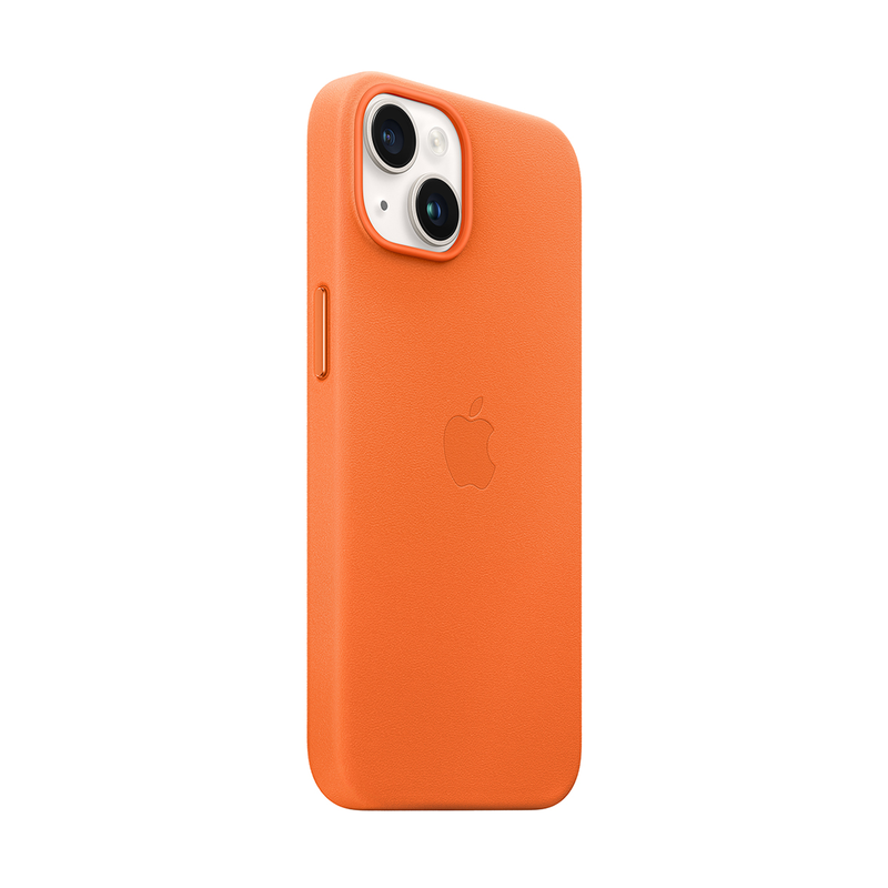 iPhone 14 leather case with MagSafe orange image number null