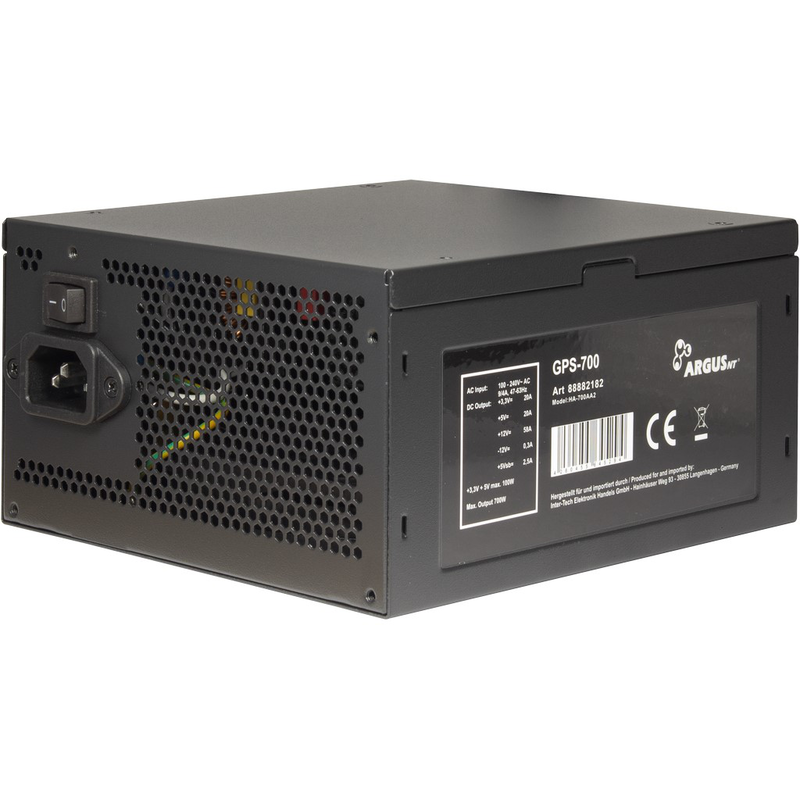 Intertech argus gps-700w 80+ gold power supply, , medium-null