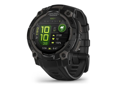 Garmin instinct 3 amOLED - 45 mm - fiber-reinforced polymer - yes smart watch with band - silicone - display 1.2" - 4GB - bluetooth, ant+ - 53 g - black, , medium