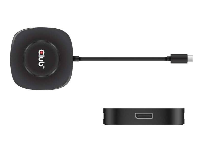 Club 3d csv-1550 USB-c to triple displayport 1.4 mst hub &mdash; 3x 4k 60hz or single 4k 120hz, g-sync/freesync, video adapter-null