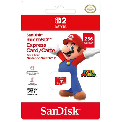 Nintendo switch 2 super mario micro sd card sandisk, , medium