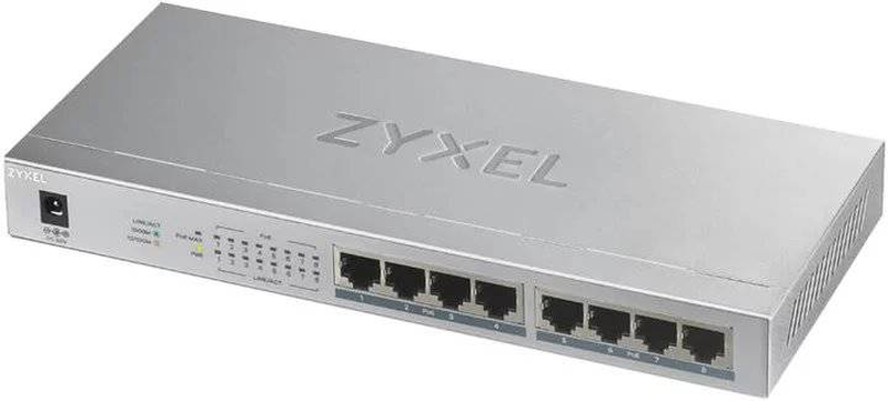 Zyxel gs1008hp 8-port gigabit poe+ unmanaged switch 60w metal desktop wall-mountable-null