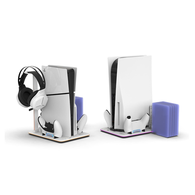 Charging stand for PS5 &pi;&omicron;&lambda;&upsilon;&lambda;&epsilon;&iota;&tau;&omicron;&upsilon;&rho;&gamma;&iota;&kappa;ή, White, medium