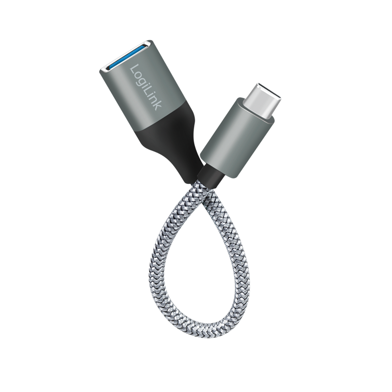 Logilink kab adapter USB-c> USB-a st-bu 0.15m dark grey - adapter - digital - 0.15 m-null