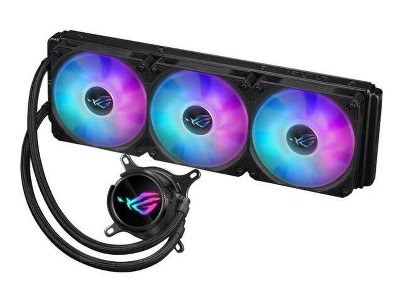 Asus rog strix lc III 360 argb aio liquid CPU cooler 360mm 3x120mm af-12s argb asetek Gen7 rotatable black-null