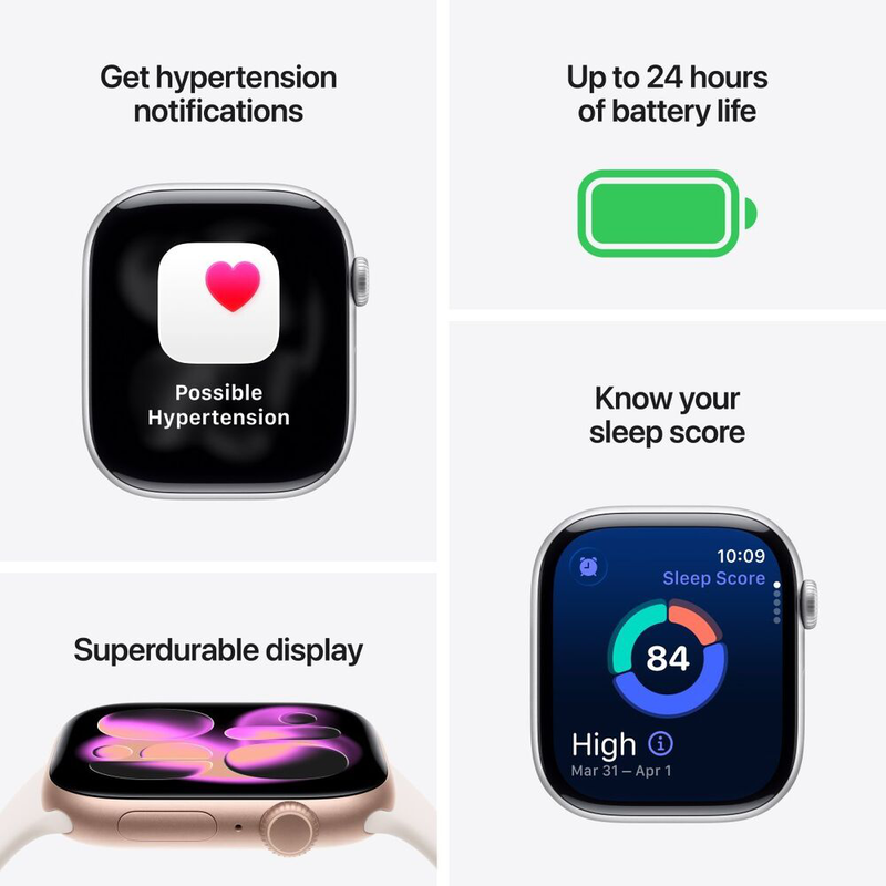 Apple Watch Series 11&nbsp;GPS + Cellular 46mm&nbsp;Natural Titanium Case with Natural Milanese Loop - M/L-null