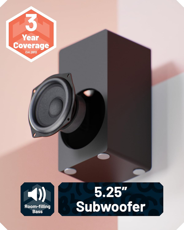 Majority soundbar sb80 xtra split 2in1 bar/speakers 200w 2.1 with sub,bt,HDMI,USB (oakcastle), , medium-null