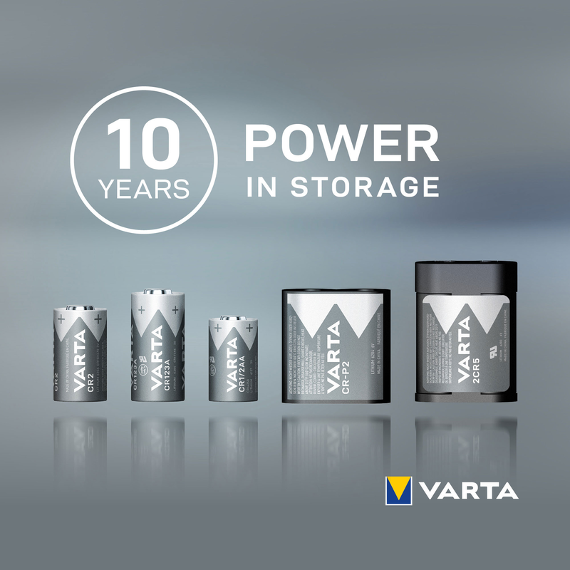 Varta lithium cylindrical cr123a, cr17345 (round cell battery, 3v) pack of 1, , medium-null