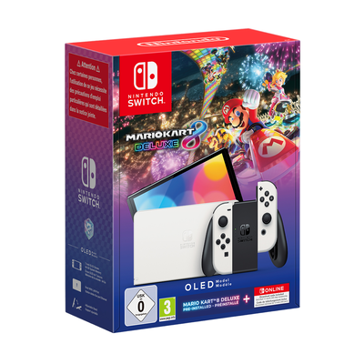 Nintendo switch OLED gaming console 64GB, White, medium