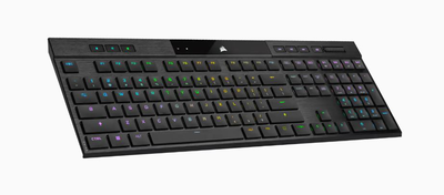 Corsair k100 Air wireless rgb ultra-thin mechanical gaming keyboard - cherry mx (ch-913a01u-na), Black, medium