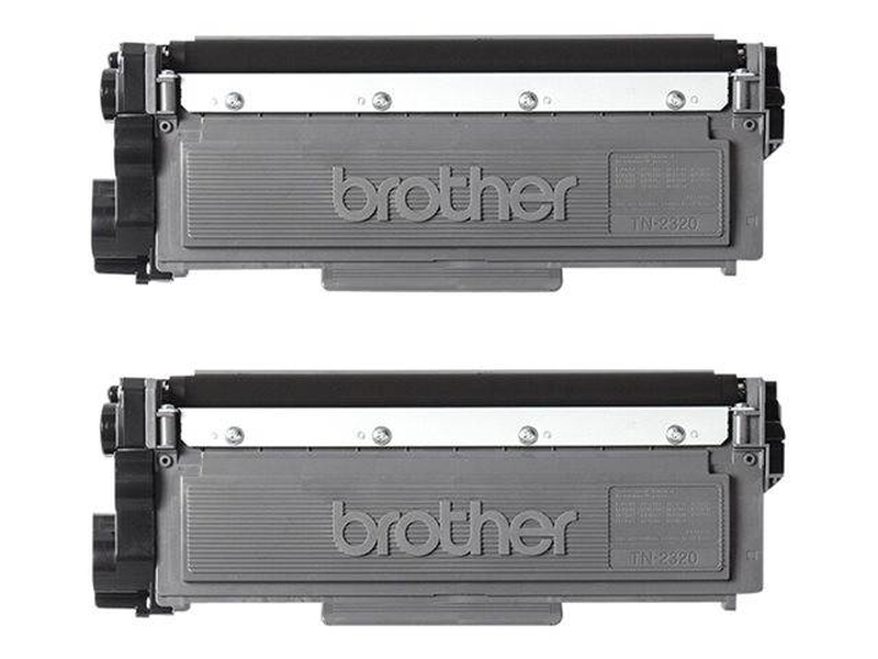 Brother tn2320twin black high yield toner cartridge twin pack 5,200 pages for l2300 l2700 series-null