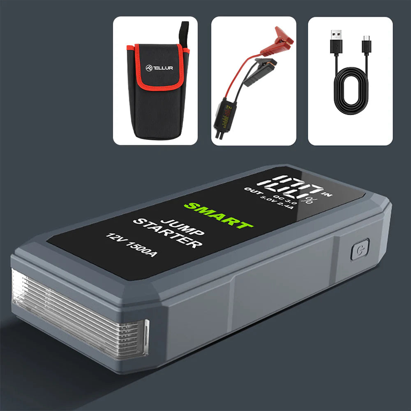 Portable car jump starter, 1500a, power bank, 16800mAh, led light, , medium-null