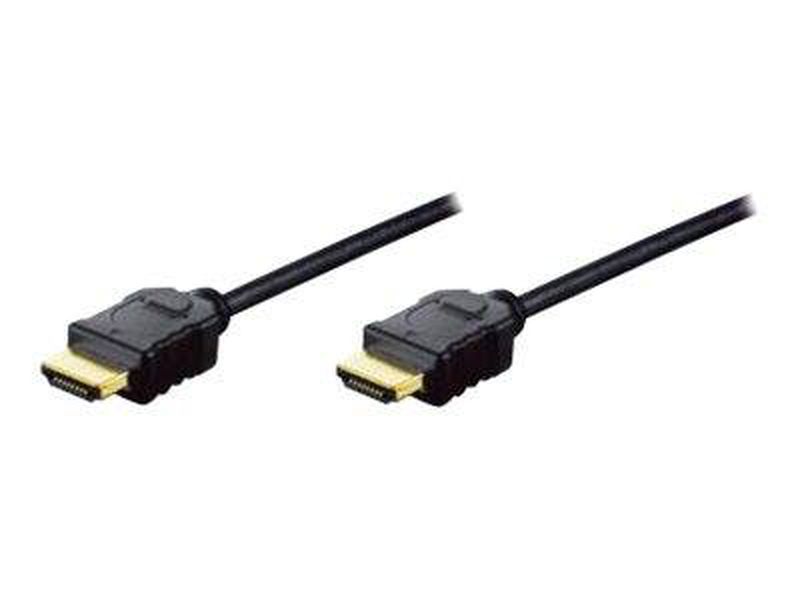 Assmann / HDMI with ethernet cable / HDMI (m) to HDMI (m) / 5 m / double shielded / black / molded, , medium-null