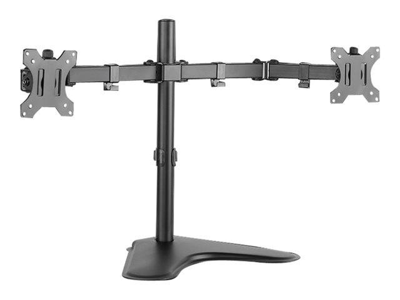 Logilink bp0045 dual monitor desk stand adjustable arm for 2 screens 13-32" 8kg vesa black-null