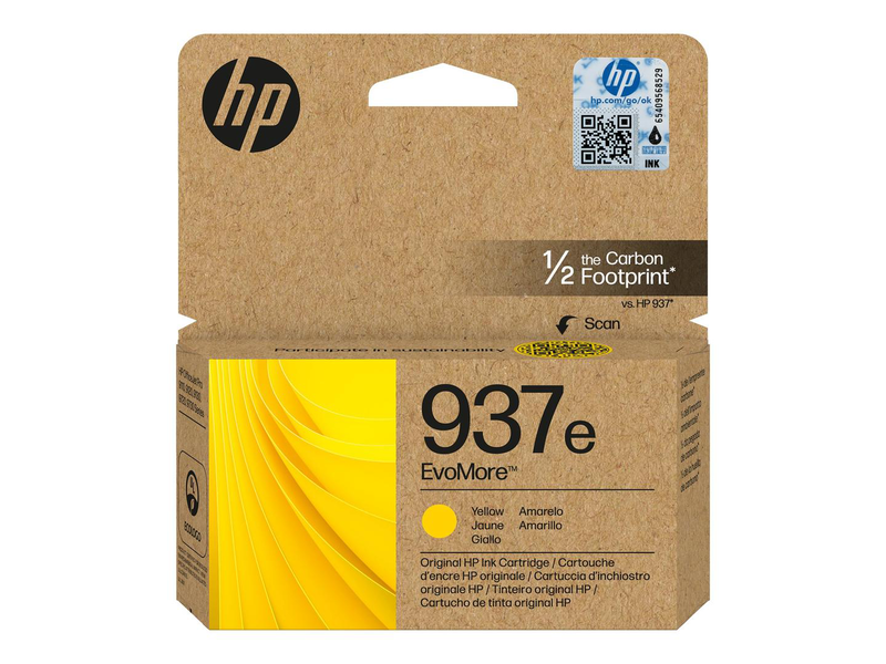 Hp 937e evomore - yellow - original - ink cartridge - for officejet pro 9122e, 9125e, 9132e, 9135e, 9720e, 9730e, , medium-null