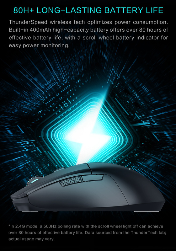 Thunderobot ml602 se wireless gaming rechargeable mouse white, , medium-null