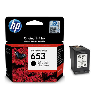 Hp original 653 black ink cartridge, , medium