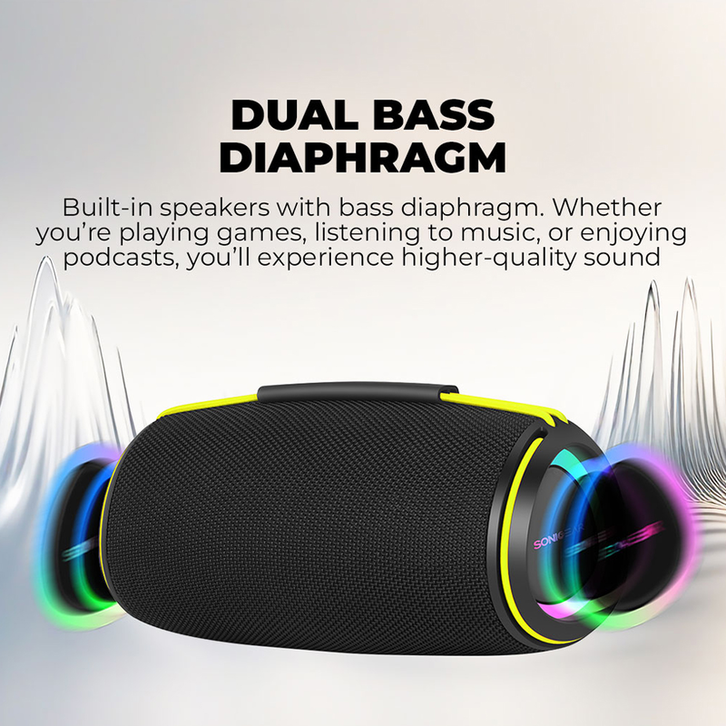 Sonicgear portable speaker tws bt/USB/fm/rgb ipx5 30w sonicgo! Boom 6, , medium-null