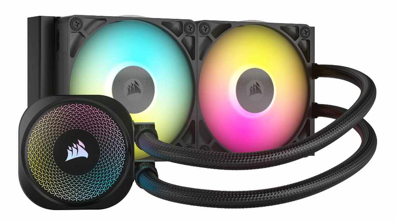 Corsair icue link titan 240 rx 240mm rgb liquid CPU water cooler black (cw-9061016-ww)-null