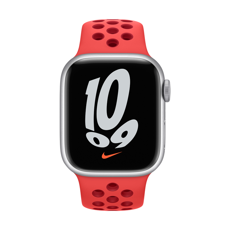 41mm bright crimson/gym red nike sport band image number null
