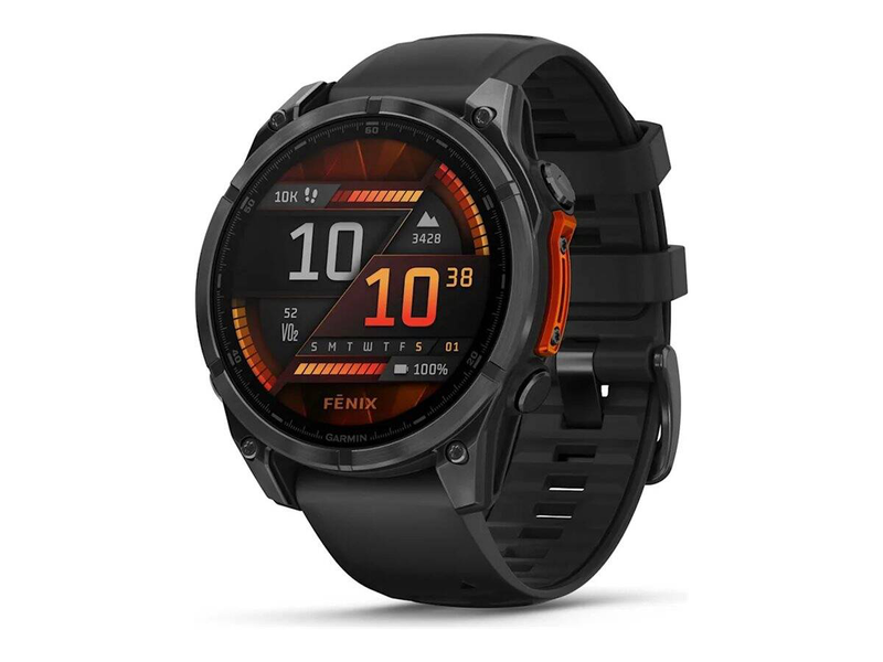 Garmin fenix 8 / 47 mm / slate grey / sport watch with band / silicone / black / wrist size: 125-208 mm / display 1.4" / 32GB / bluetooth, Wi-Fi, ant+ / 80 g, , medium-null