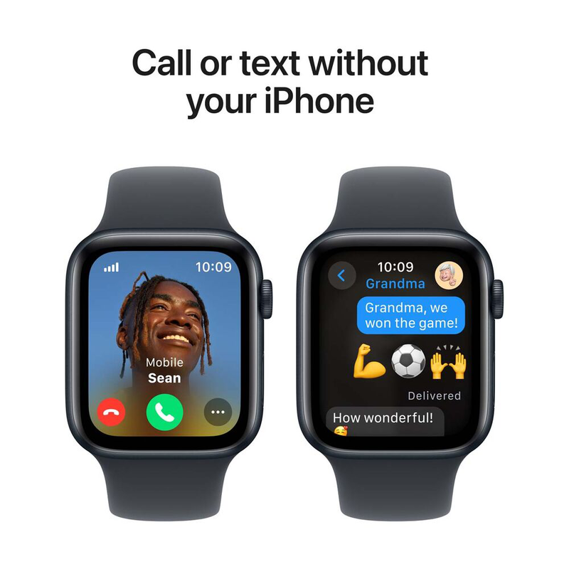 Apple watch se GPS + cellular 44mm midnight aluminum case with midnight sport band - m/l-null