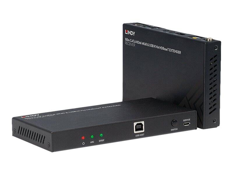 Lindy / transmitter and receiver / video/audio/infrared/serial extender / HDMI, hdbaset / over cat 6 / up to 100 m, , medium-null