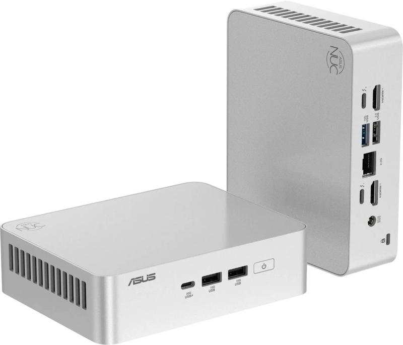 Asus nuc 15 pro+ barebone mini pc rnuc15crsu500002 Intel Core ultra 5 225h arc 130t Wi-Fi 7 no ram no SSD no os silver-null
