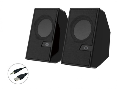 Conceptronic 2.0-channel computer speaker with bluetooth, Black, medium