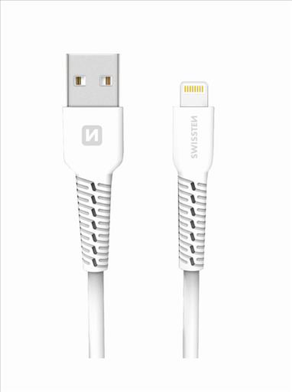 Swissten 1m USB lightning white, , medium-null