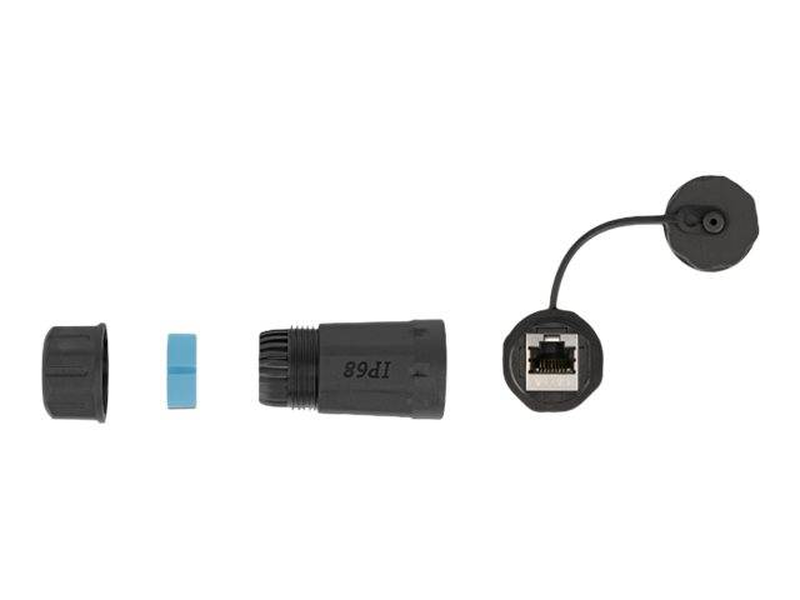 Delock rj45 to rj45 coupler cat.6a stp ip68 | black-null