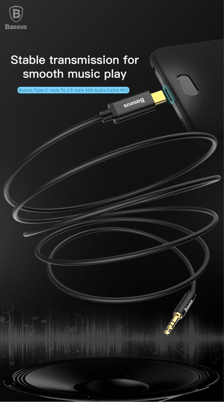 Baseus yiven Type-C male to 3.5 male audio cable 1.2m, , medium-null