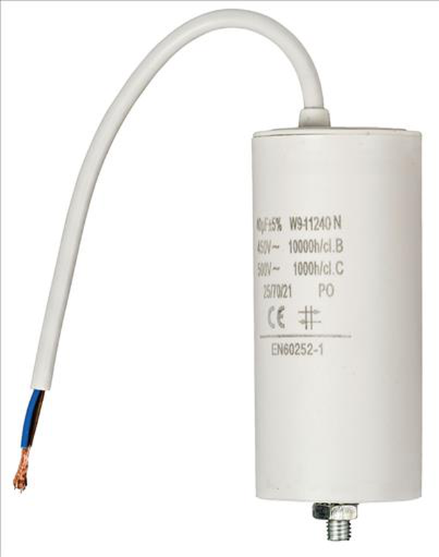 40mf / 450v + cable motor run capacitor, , medium-null