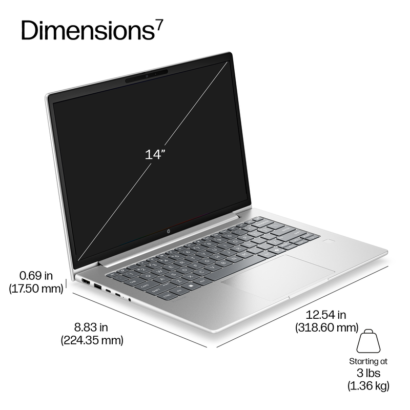 Hp probook 4g2i laptop 14" (i7-350/16GB/512GB)-null