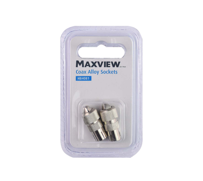 Maxview h84081 2 female coax alloy socket, , medium
