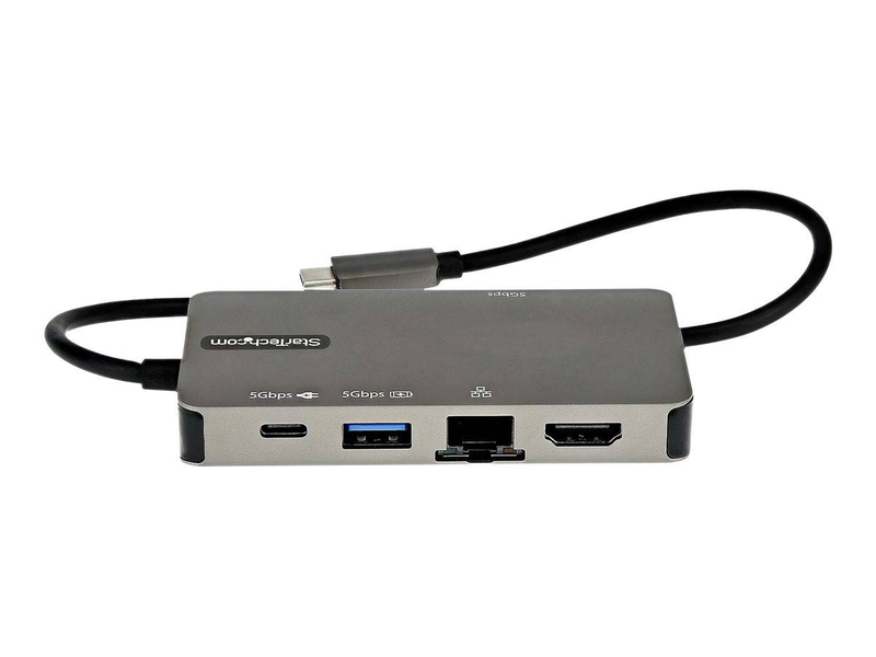 Startech dkt30chvpd2 USB-c multiport adapter HDMI 4k 30hz or vga 100w pd 3x USB 3.0 gigabit ethernet grey-null