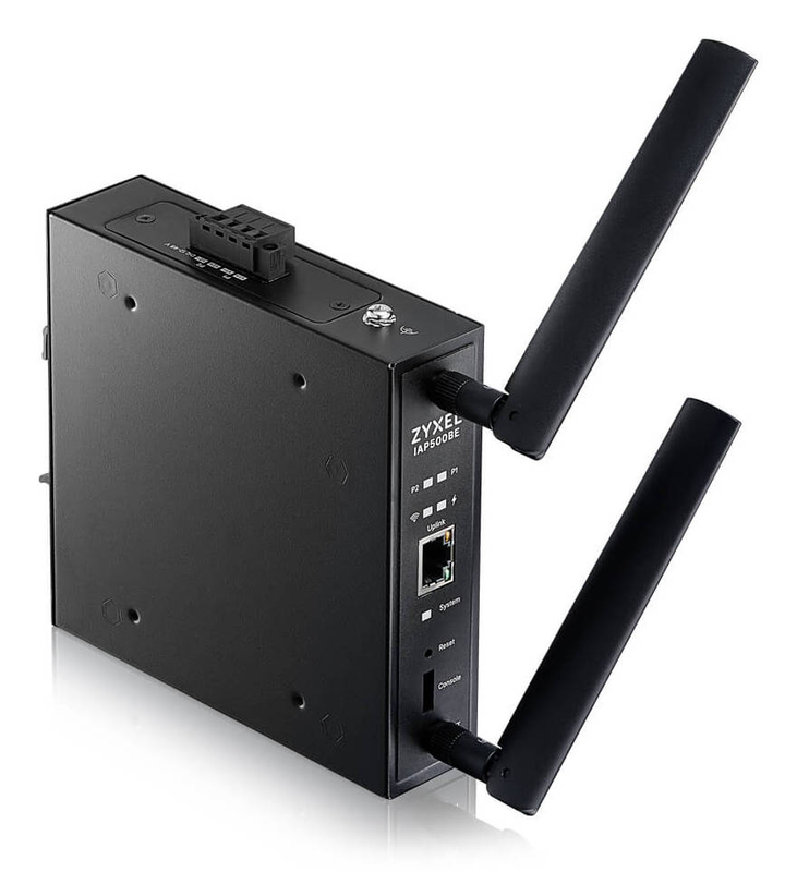 Zyxel iap500be industrial Wi-Fi 7 access point be5000 dual-band 4-stream 2.5GBe poe++ din-rail nebulaflex pro-null