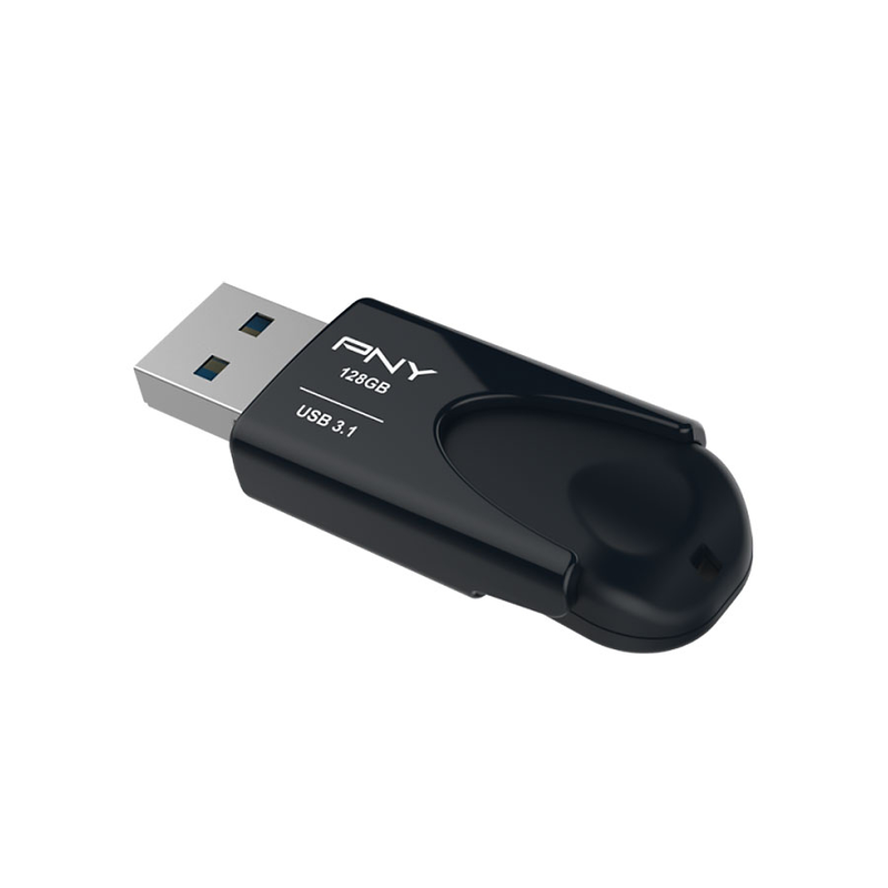 Pny flash drive attache 4 USB 3.1 stick 128GB capless slider black fd128att431kk, , medium-null